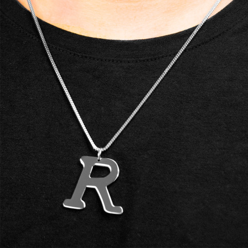 Pingente Aço Letra R