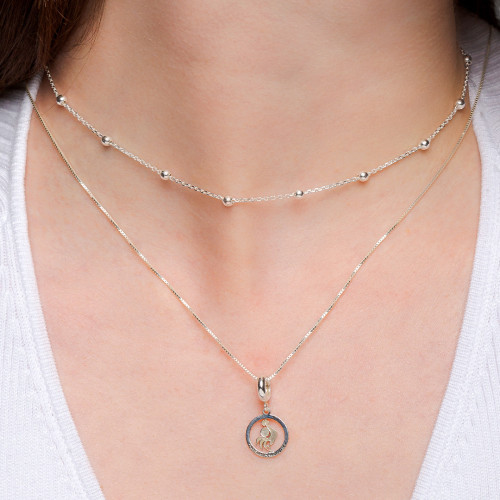 Colar Prata ORB Cartier com Bola 3mm