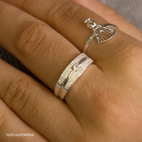 Anel de Prata Filigrana Nossa Sra Aparecida