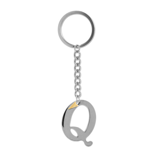 Pingente Aço Letra Q com AU