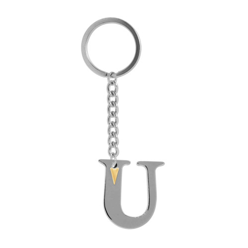 Pingente Aço Letra U com AU