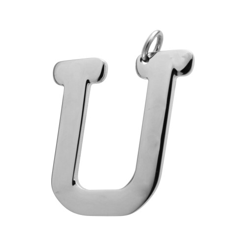 Pingente Aço Letra U