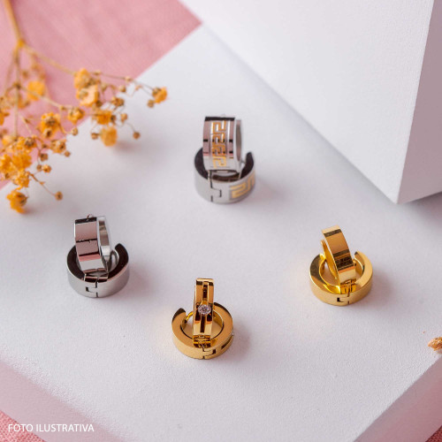 Brinco de Aço Argola IPG 11x3mm