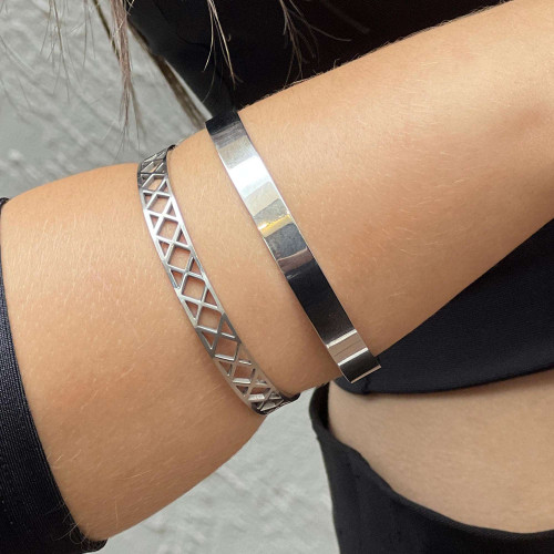 Bracelete de Aço Energy 8mm Ajustável