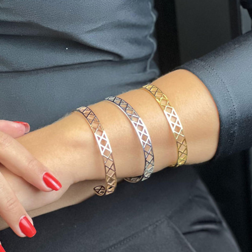 Bracelete de Aço Coleção Grécia Rosé 8mm