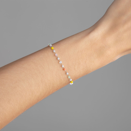 Pulseira de Aço Mix Summer 16cm com extensor 5cm