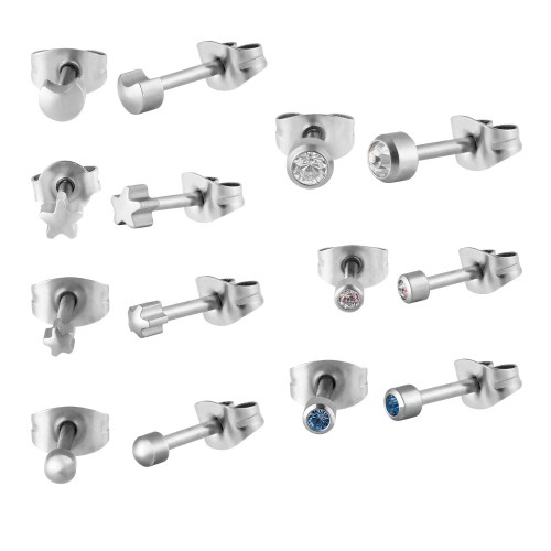 Daily Star 7 Brincos Aço Astrale