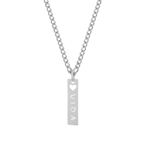 Colar de Aço Coleção Feelings Vida 45cm