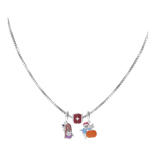 Colar de Prata Signo de Virgem Veneziana e berloques  com Resina