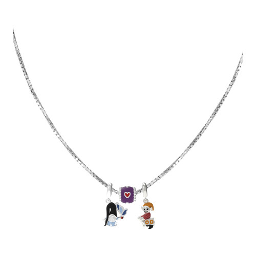 Colar do Signo de Aquário Veneziana com Berloques de Prata e Resina.