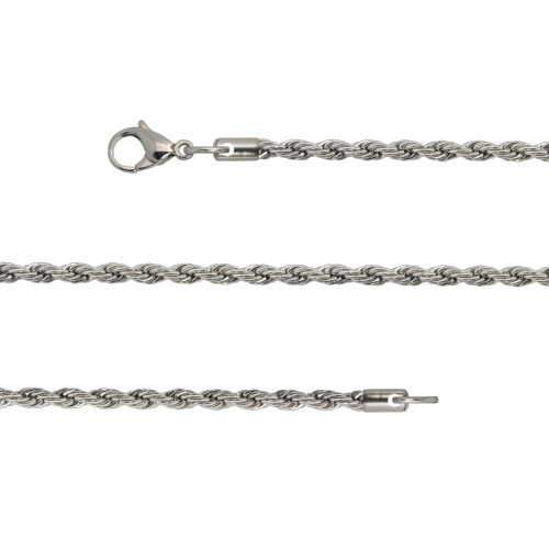 Corrente Aço Corda Diamantada 2mm 50cm