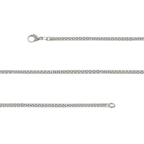 Pulseira de Aço Corea Fina 16cm extensor 5cm