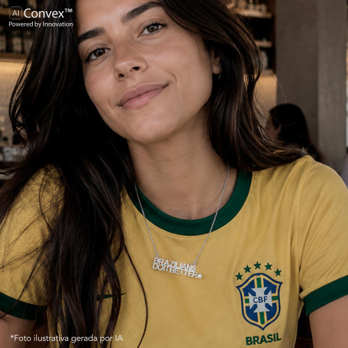 Colar de Aço da Copa Brazilians do It Better 45cm