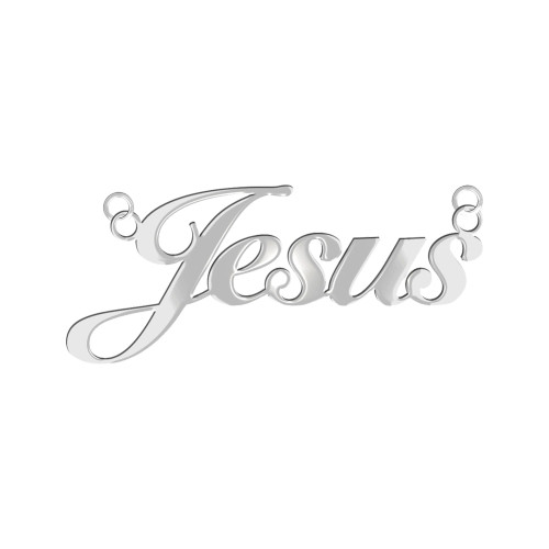 Pingente Aço Manuscrito Jesus 2.8x1.4mm