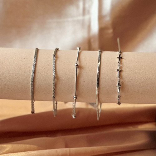 Pulseira de Aço Rabo de Rato Laminada 2.65mm 16cm