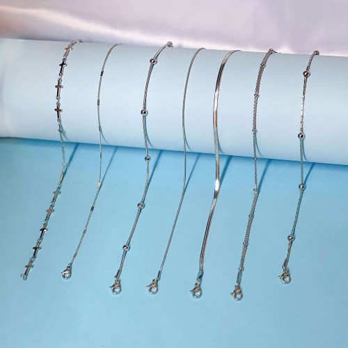 Colar de Aço Veneza Groumet 1.0mm 45cm