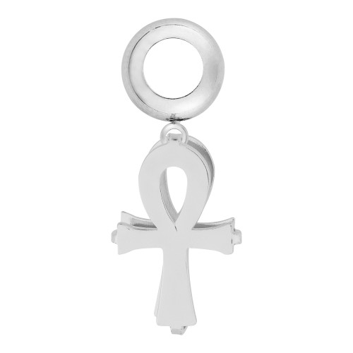 Berloque de Aço Cruz da Vida Dupla Face