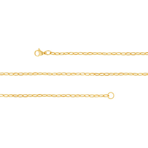 Corrente Aço Gold IPG Elos Ovais 60cm