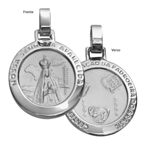 Pingente Aço NSra. Aparecida Redondo 30mm