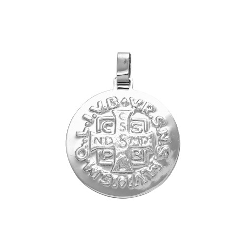 Pingente de Aço São Bento Redondo 11mm