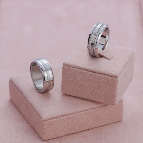 Aliança Aço Eros 8mm