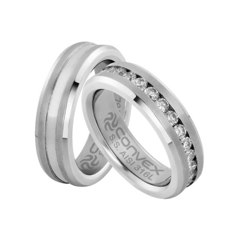 Par de Alianças de Aço Troya e Zeus