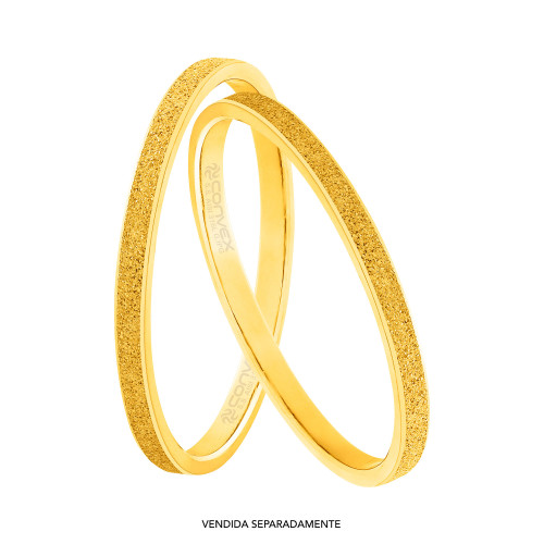 Aliança de Aço Shine Gold IPG GTR 1.90mm