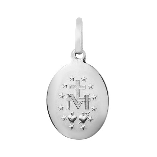 Pingente de Aço Milagrosa Oval 15x12mm