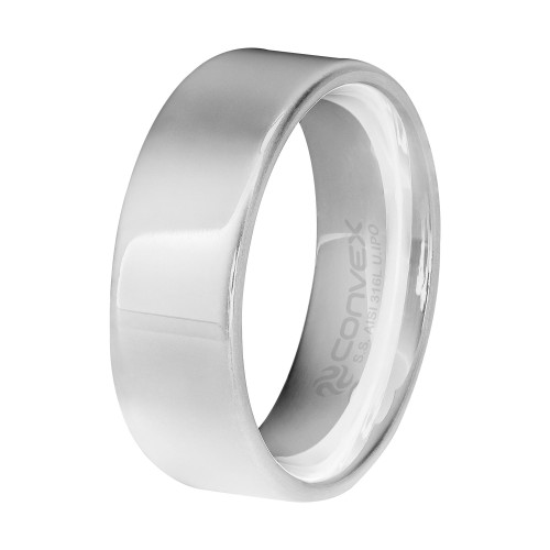 Aliança de Aço Lisa Polida 8mm