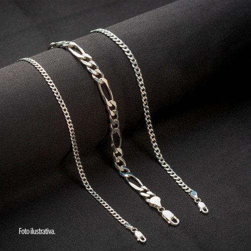 Pulseira de Prata 3X1 Flat