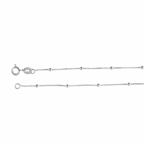Pulseira de Prata Infantil Bolinha 2.0mm 14cm