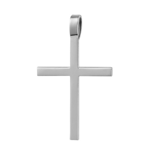 Pingente de Aço Cruz Lisa 21x15mm