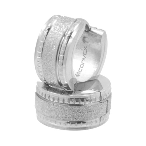 Brinco Aço Argola Recartilhada com GTR 14x8mm