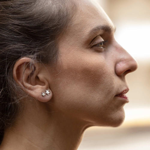 Brinco de Aço Trio Estrelas