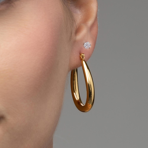 Brinco de Aço Argola Intuição Dourado IPG 23x30mm