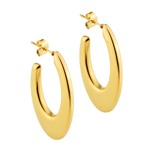 Brinco de Aço Argola Inspiração Dourado IPG 34mm