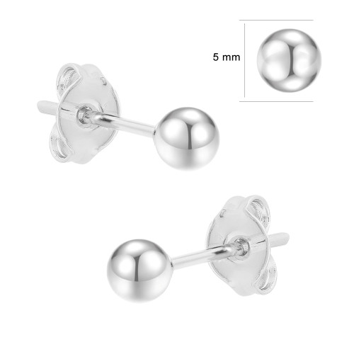 Brinco de Aço Bolinha 5mm