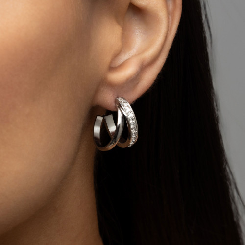 Brinco de Aço Evolução com Zircônias 20mm