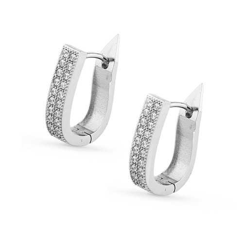 Brinco de Aço Argola Charme  15x10