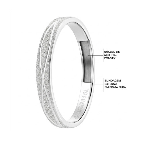 Aliança de Prata Argentum Glow Slim 2.95mm