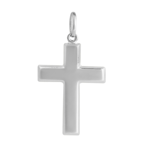 Pingente de Aço Cruz Lisa 22x14mm