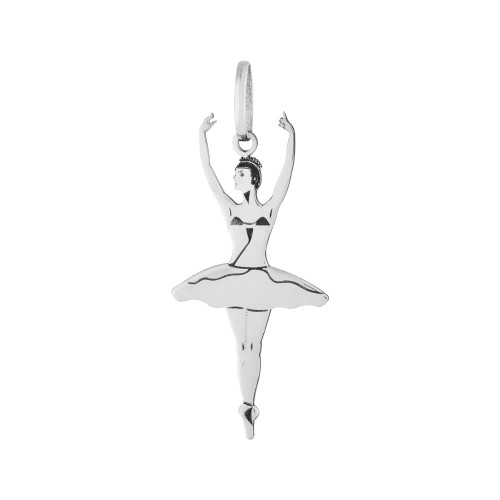 Pingente Aço Bailarina 27x13mm