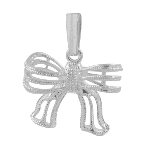 Pingente de Prata Laço 17x14mm