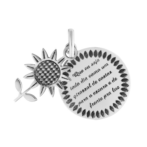 Pingente de Aço Girassol Coleção For Me 18mm