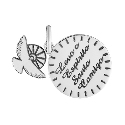 Pingente de Aço Espírito Santo Coleção For Me 18mm