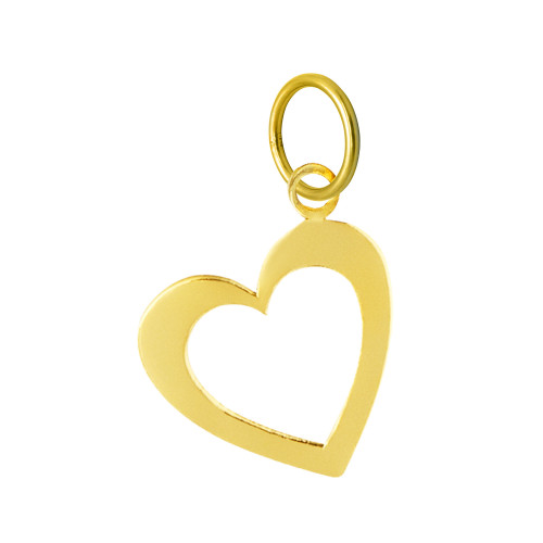 Pingente de Aço Coração Gold IPG 9x9mm