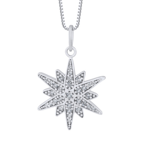 Colar de Prata Lucky Star com Zircônias 45cm