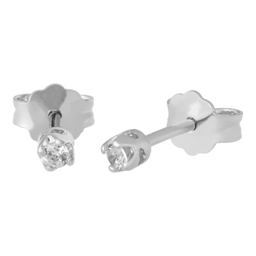 Brinco de Prata Ponto de Luz Baby 2mm