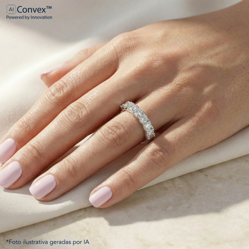 Anel de Prata Astral Zircônias Brancas