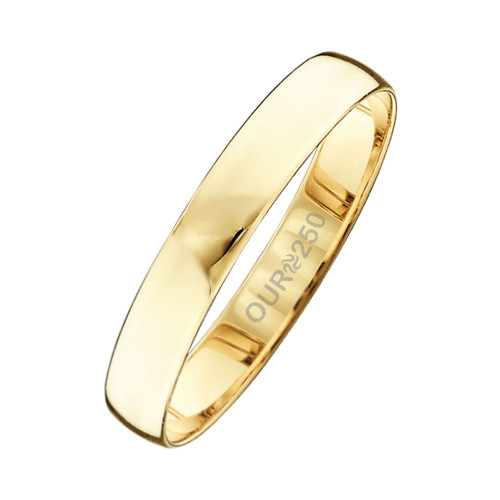 Aliança de Ouro Miami 250K Liga Ourum Italiana 3mm